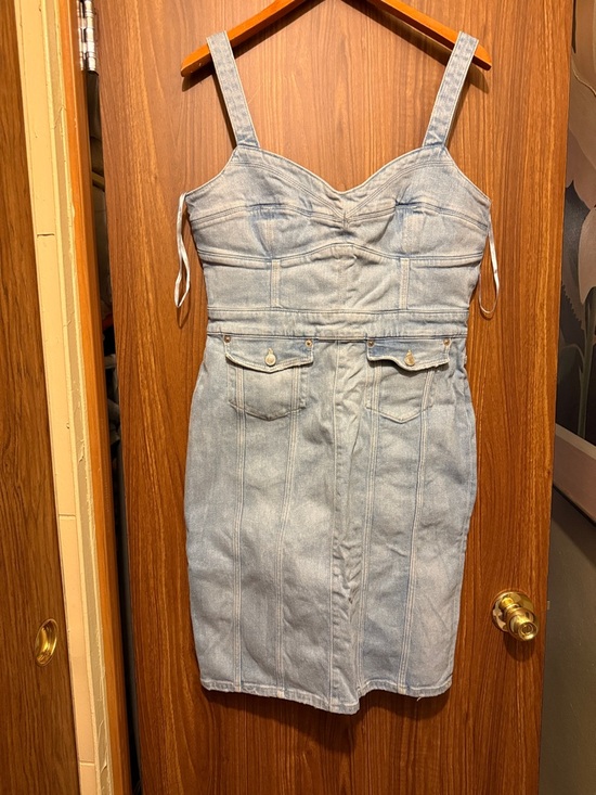 Guess Dresses & Skirts - Guess Light Blue Denim Mini Dress with Structured Bust